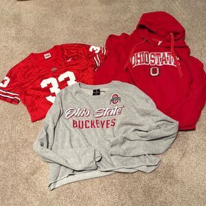 Ohio State Buckeyes Bundle Size Women’s Medium Hoodie Jersey Crewneck Sweatshirt